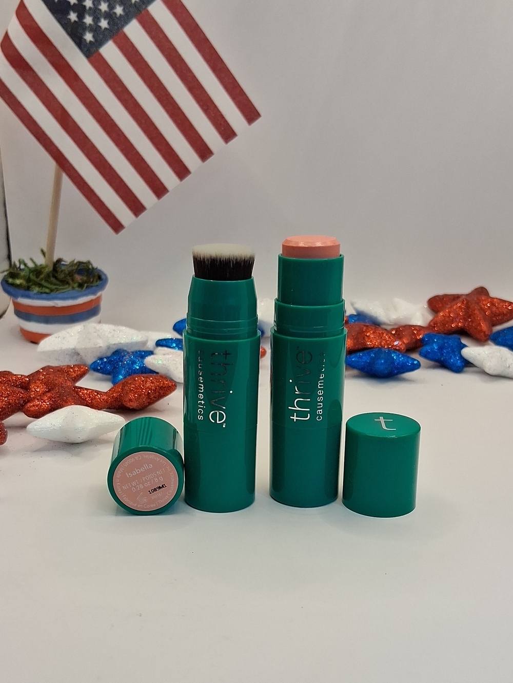 thrive causemetics Multi-Use Stick Blush & Brush — Peach